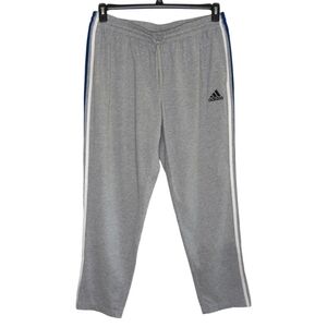 Adidas Men's Gray Track Pants with Red White & Blue Side Stripes Size 2XL